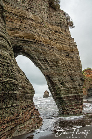 The Elephant and The Three Sisters, North Taranaki coast, New Zealand