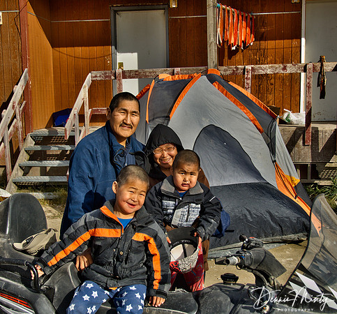 Inuit Family, Cambridge Bay, Victoria Island, Nunavut